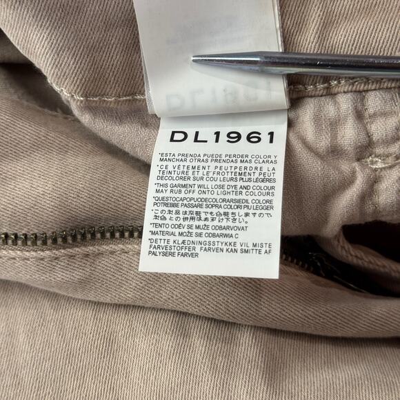 DL1961 Wide Leg Hepburn Jeans High Rise SZ 26 Women's Moonstone Tan NEW Comfort - Picture 4 of 16